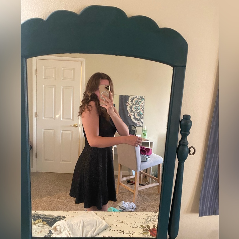 sparkaly black hoco dress
